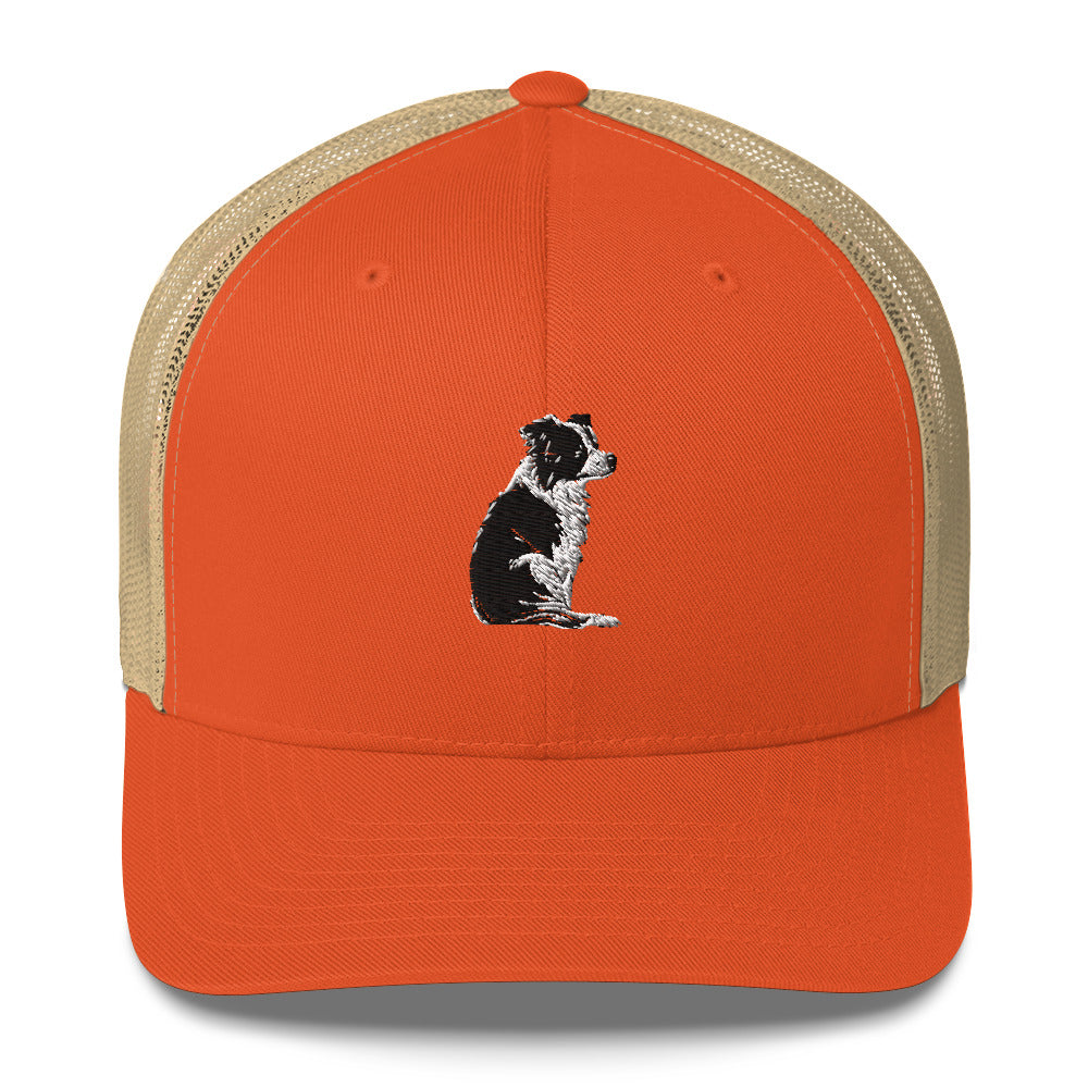 Embroidered Collie Craze Girl Trucker Cap