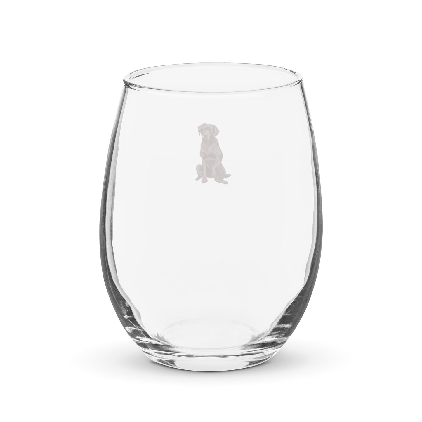 Silly Lab Cocoa Stemless wine glass