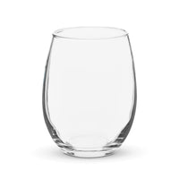 Collie Craze Happy Blue Stemless wine glass