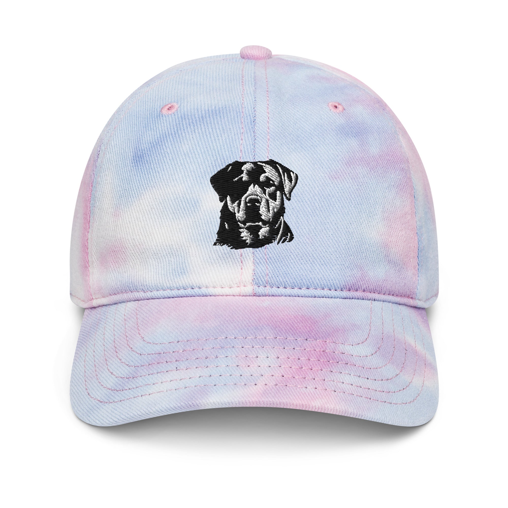 Embroidered Classic Rottie Tie dye hat