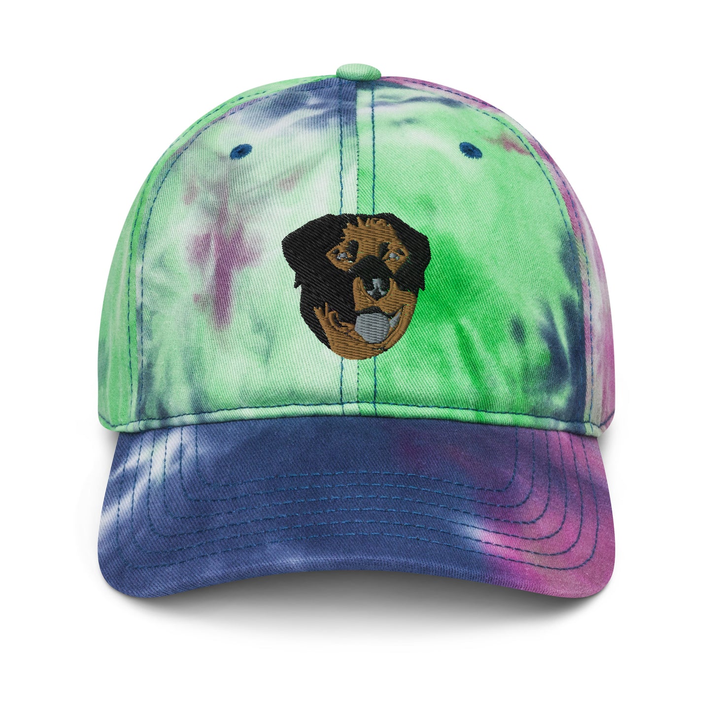 Embroidered Color Rottie Tie dye hat