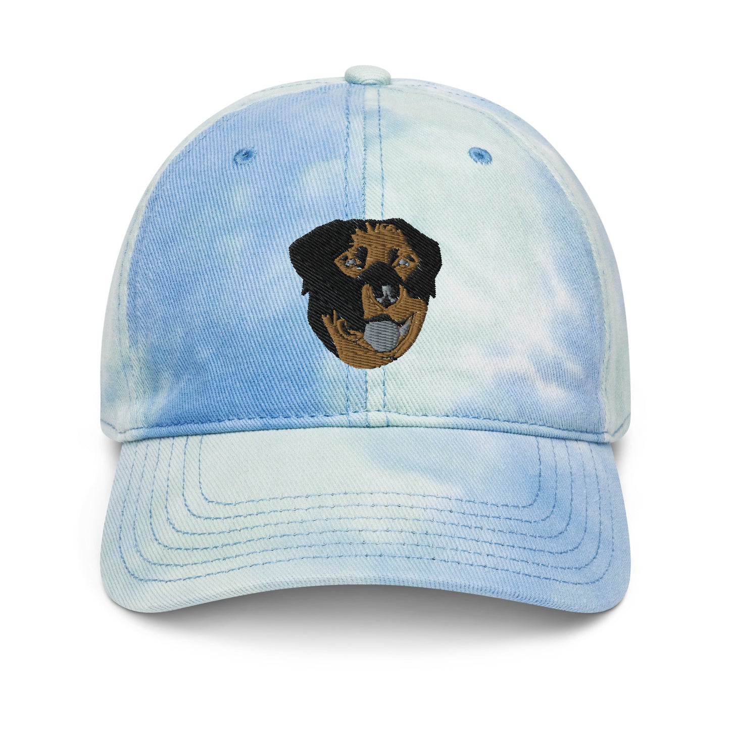 Embroidered Color Rottie Tie dye hat