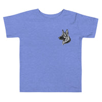 Embroidered Classic Shepherd Girl Toddler Short Sleeve Tee