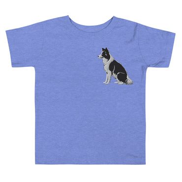 Embroidered Collie Craze Boy Toddler Short Sleeve Tee