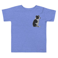 Embroidered Collie Craze Girl Toddler Short Sleeve Tee