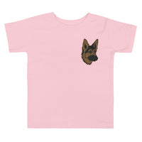 Embroidered Shepherd Girl Toddler Short Sleeve Tee