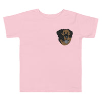 Embroidered Color Rottie Toddler Short Sleeve Tee