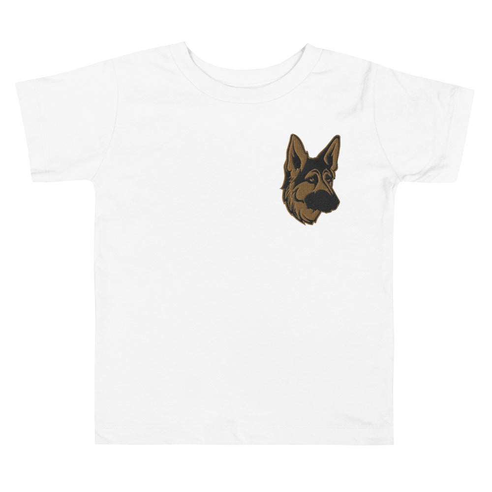 Embroidered Shepherd Girl Toddler Short Sleeve Tee