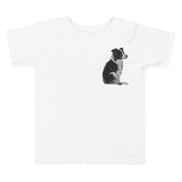 Embroidered Collie Craze Girl Toddler Short Sleeve Tee