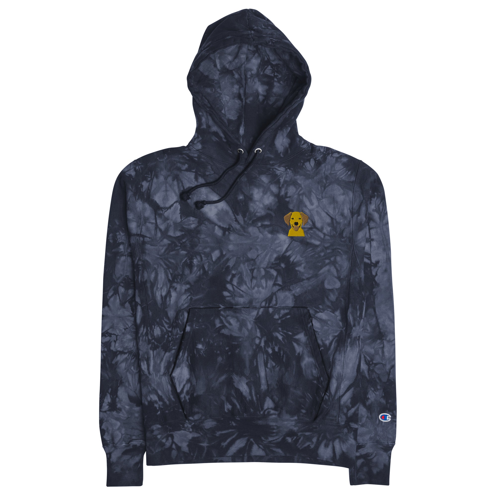 Embroidered Silly Lab Champion Tie-Dye Hoodie