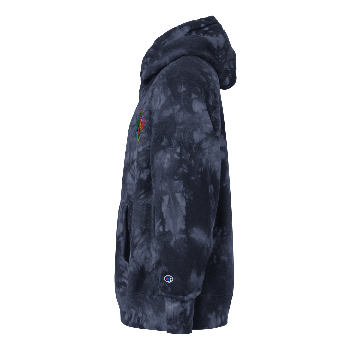 Embroidered Color Silly Lab Champion Tie-Dye Hoodie