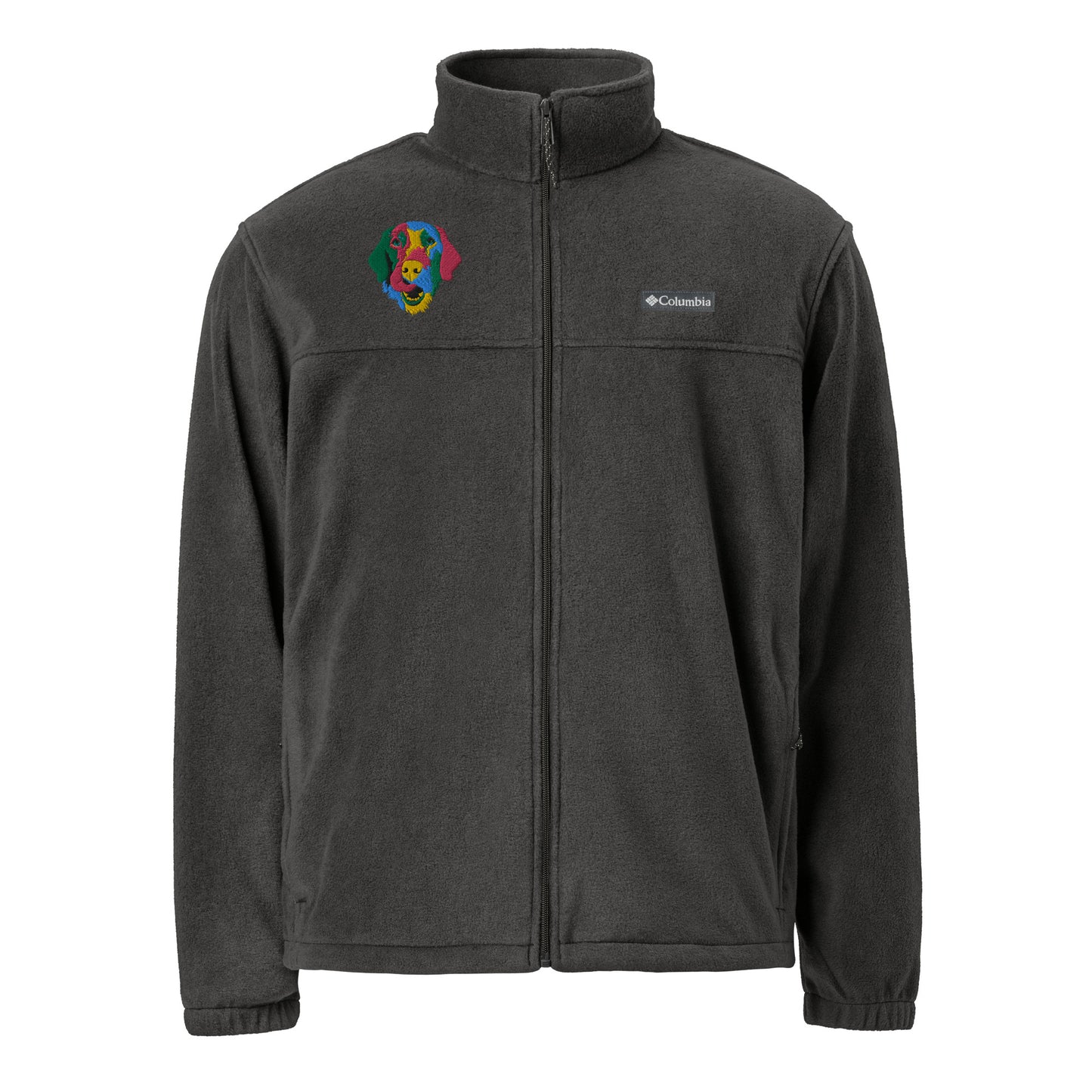 Embroidered Color Silly Lab Columbia Fleece Jacket