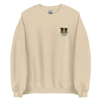 Embroidered Collie Craze Happy Yellow Sweatshirt