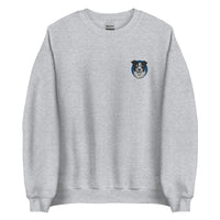 Embroidered Collie Craze Happy Blue Sweatshirt