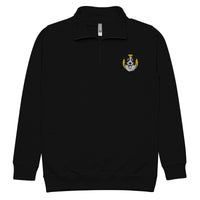 Embroidered Collie Craze Happy Yellow Fleece Pullover