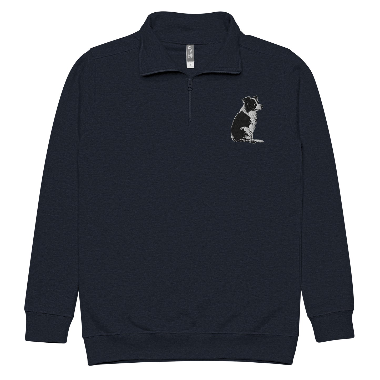 Embroidered Collie Craze Girl Fleece Pullover