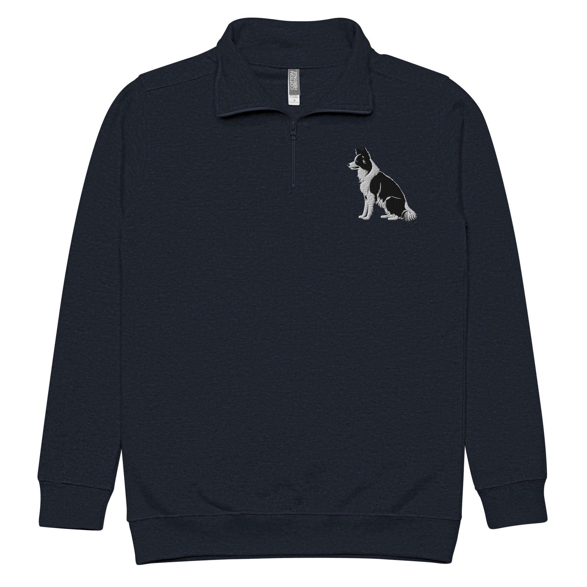 Embroidered Collie Craze Boy Fleece Pullover