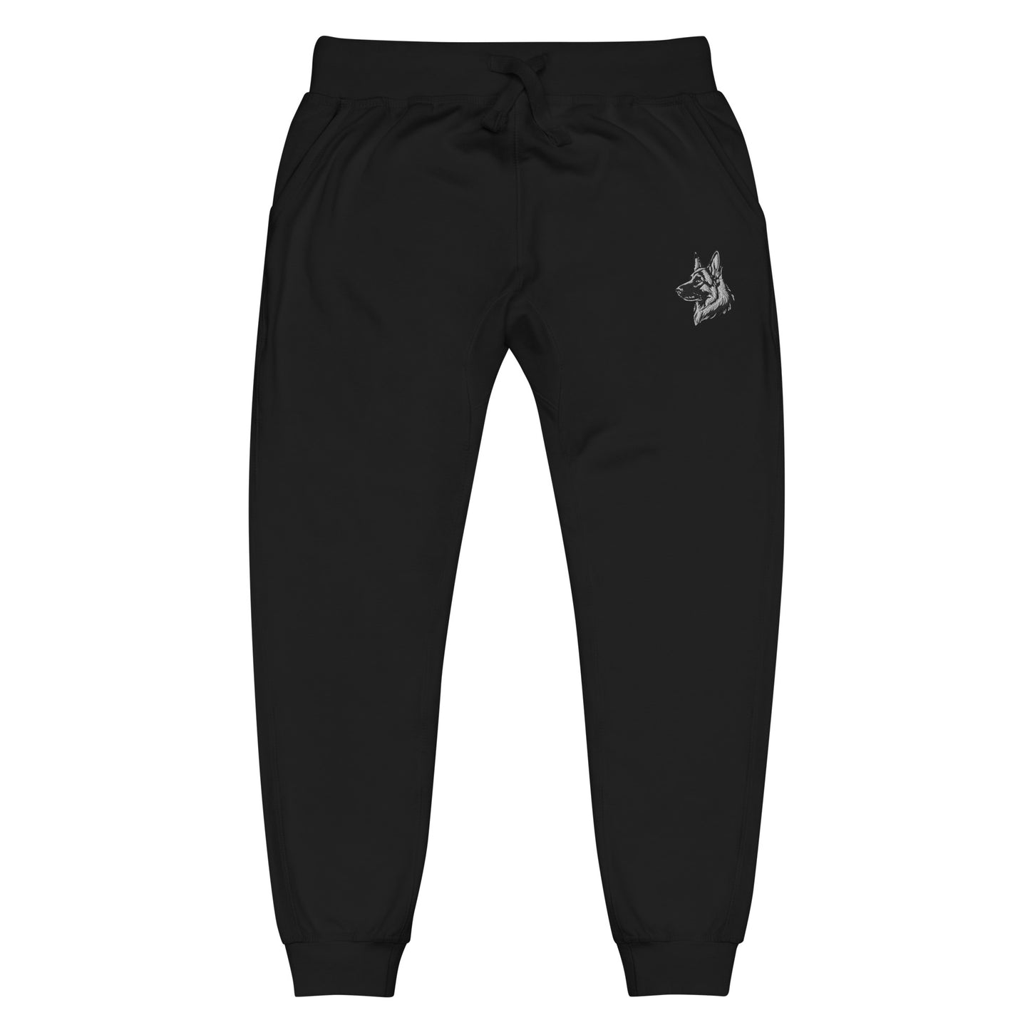 Embroidered Classic Shepherd Girl Fleece Sweatpants