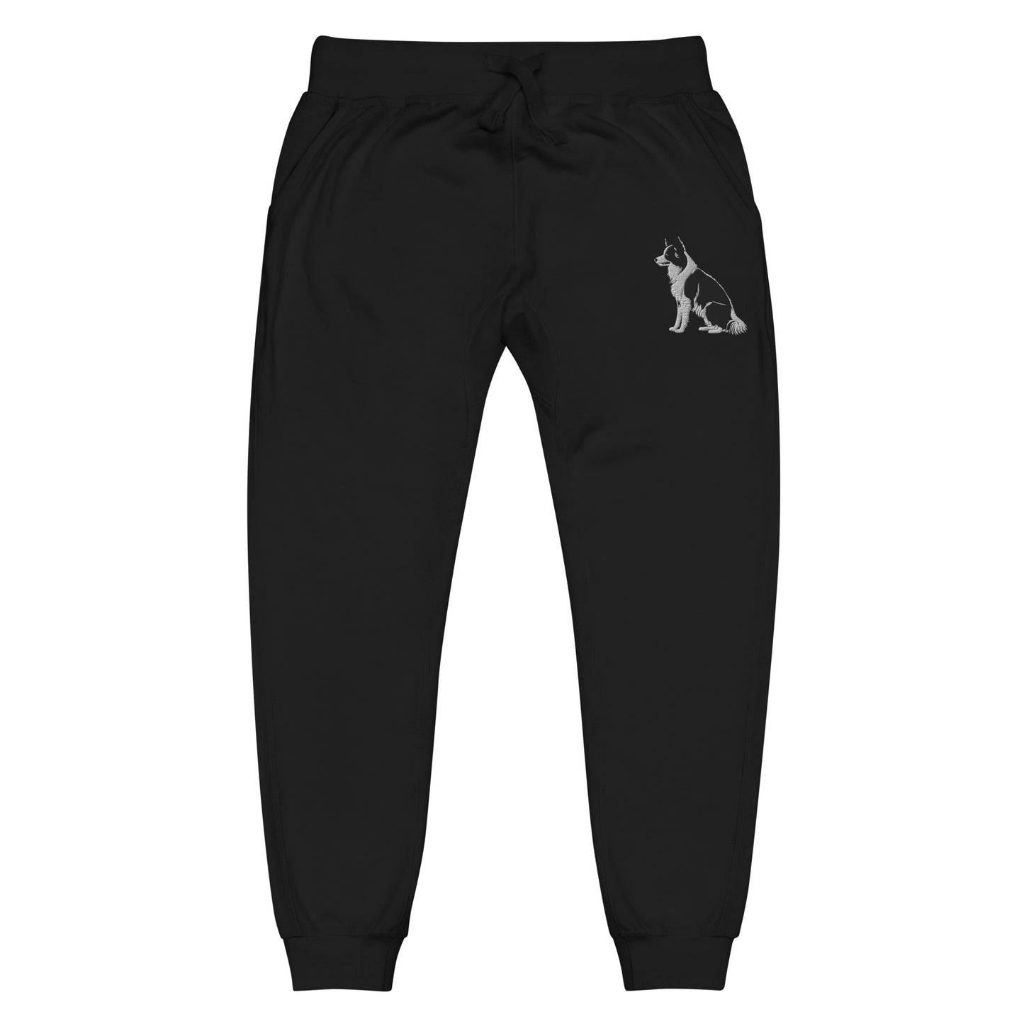 Embroidered Collie Craze Boy Fleece Sweatpants