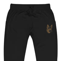 Embroidered Shepherd Girl Fleece Sweatpants