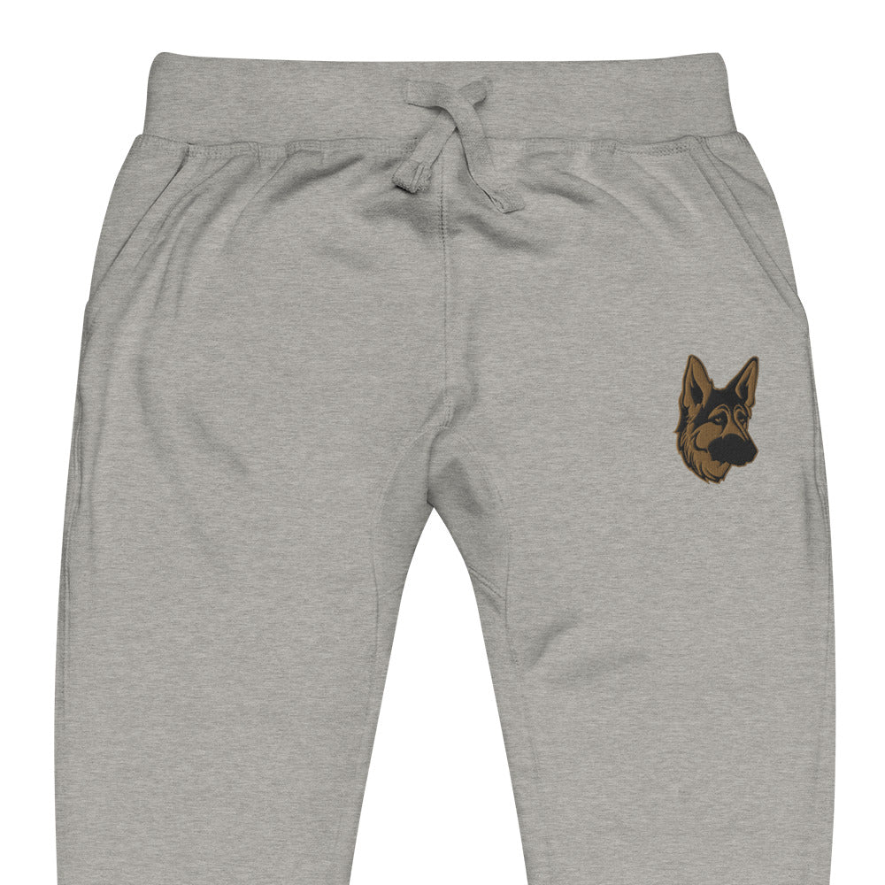 Embroidered Shepherd Girl Fleece Sweatpants