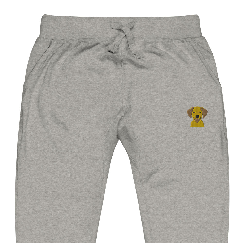 Embroidered Silly Lab fleece sweatpants