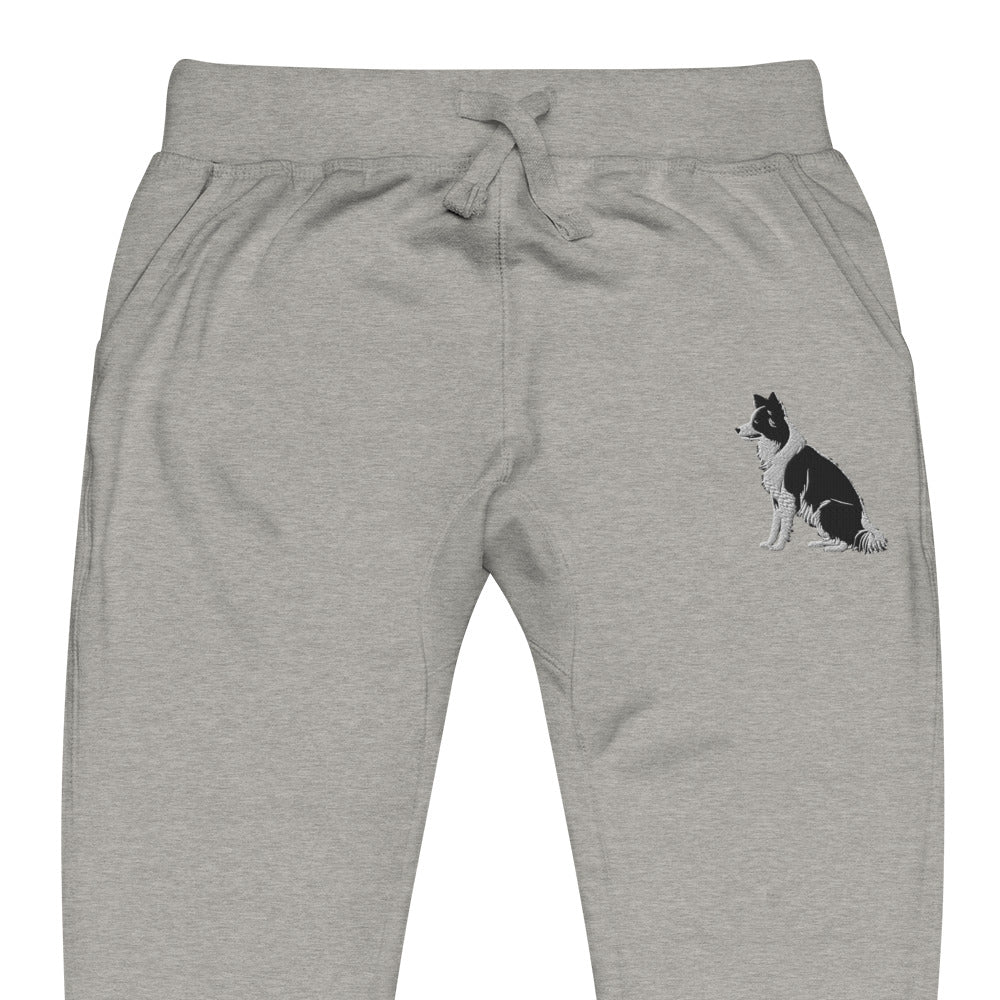 Embroidered Collie Craze Boy Fleece Sweatpants