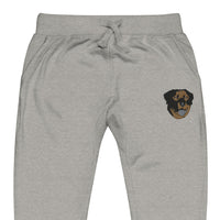 Embroidered Color Rottie  Fleece Sweatpants