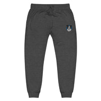 Embroidered Collie Craze Happy Blue Embroidered Fleece Sweatpants