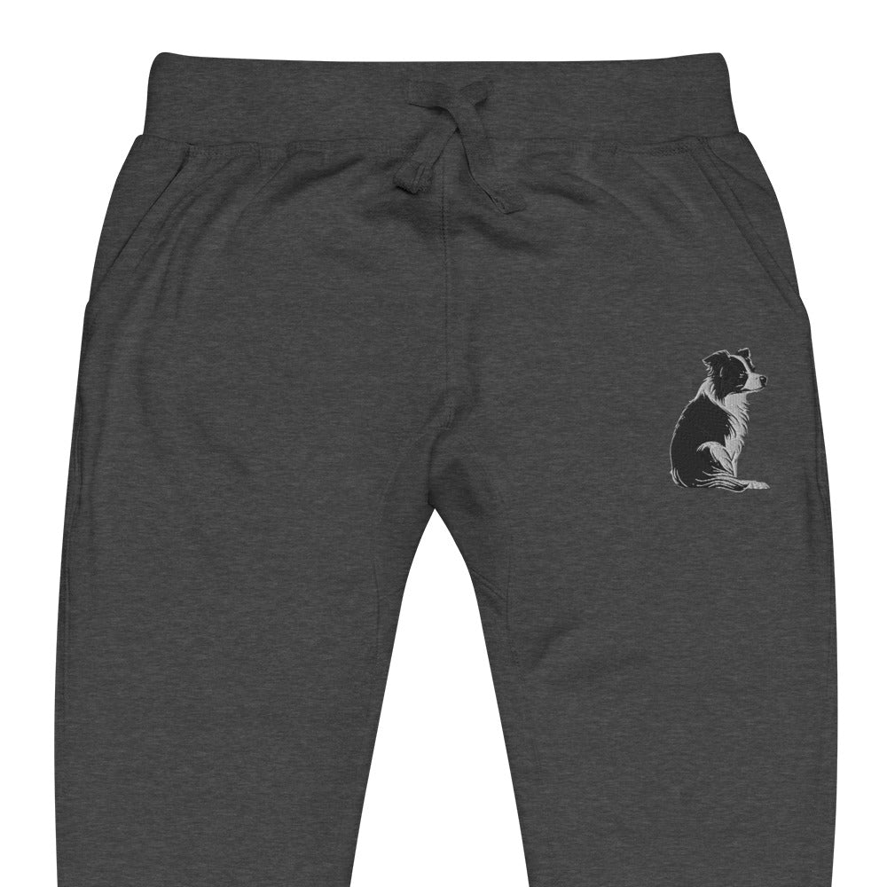 Embroidered Collie Craze Girl Fleece Sweatpants