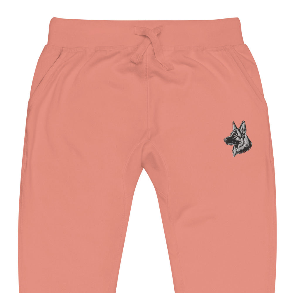 Embroidered Classic Shepherd Girl Fleece Sweatpants