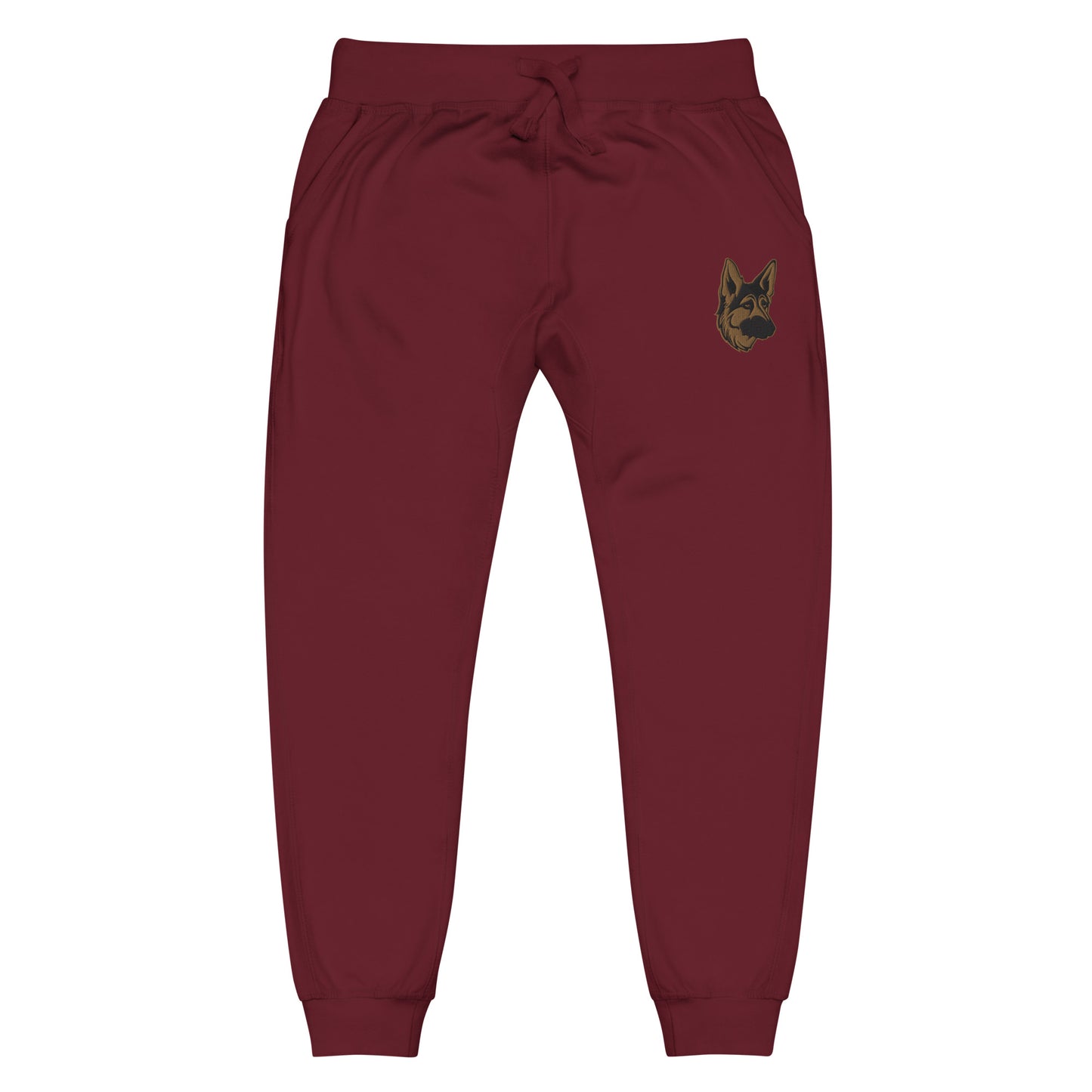 Embroidered Shepherd Girl Fleece Sweatpants