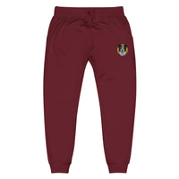 Embroidered Collie Craze Happy Blue Fleece Sweatpants