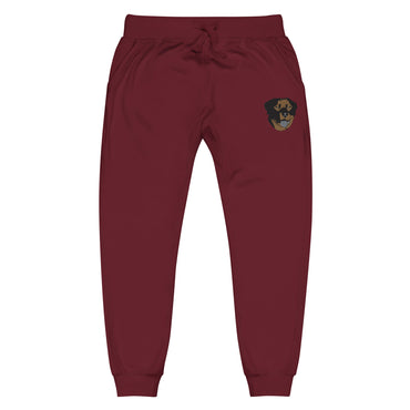 Embroidered Color Rottie  Fleece Sweatpants