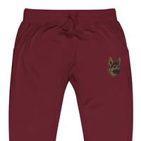 Embroidered Shepherd Girl Fleece Sweatpants