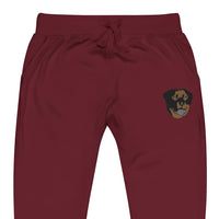 Embroidered Color Rottie  Fleece Sweatpants