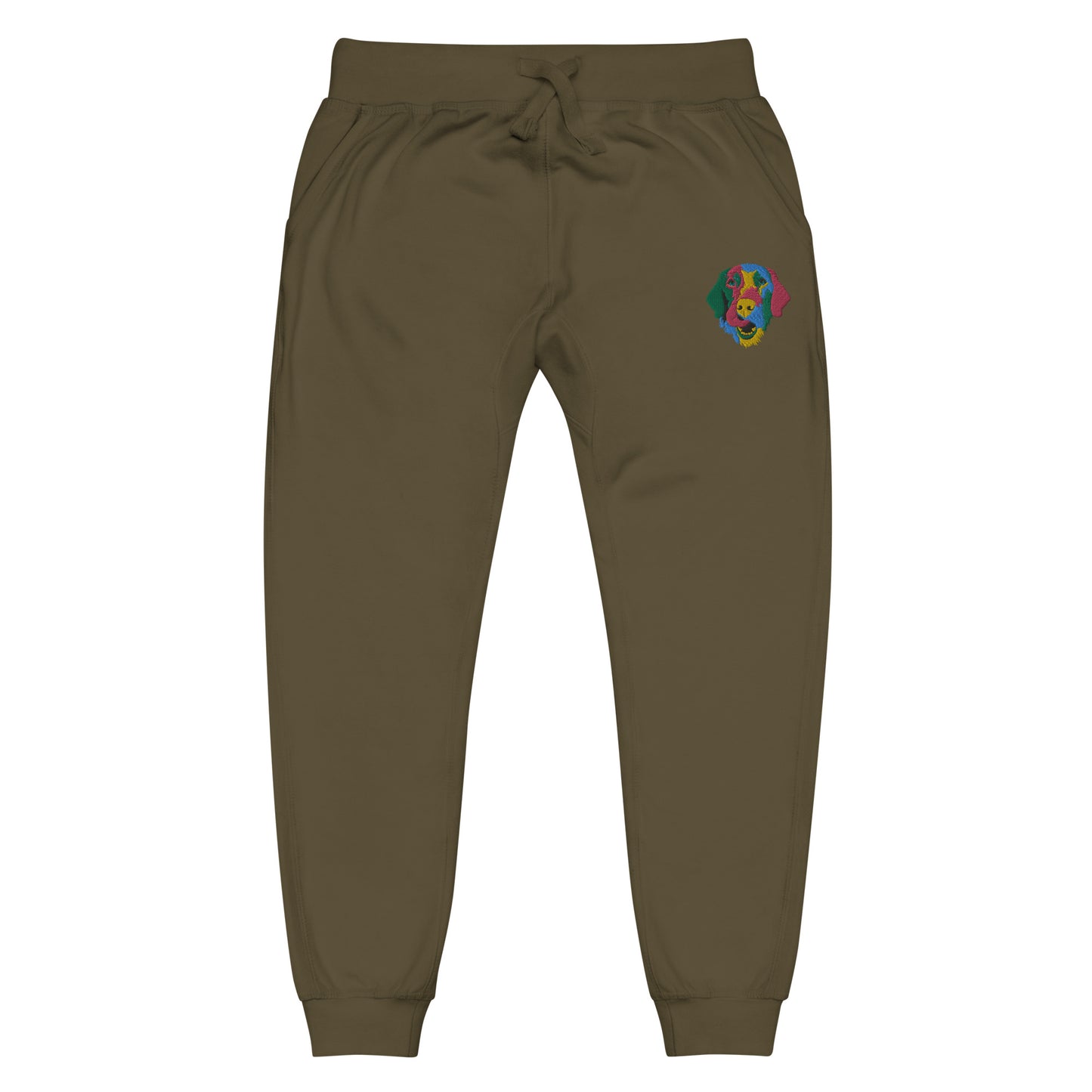 Embroidered Color Silly Lab Fleece Sweatpants