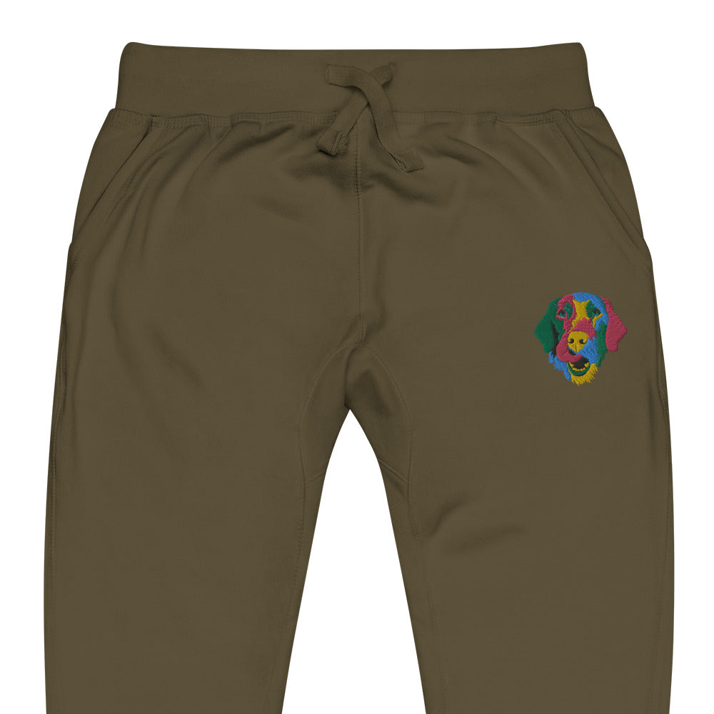 Embroidered Color Silly Lab Fleece Sweatpants