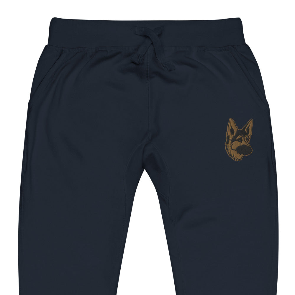 Embroidered Shepherd Girl Fleece Sweatpants