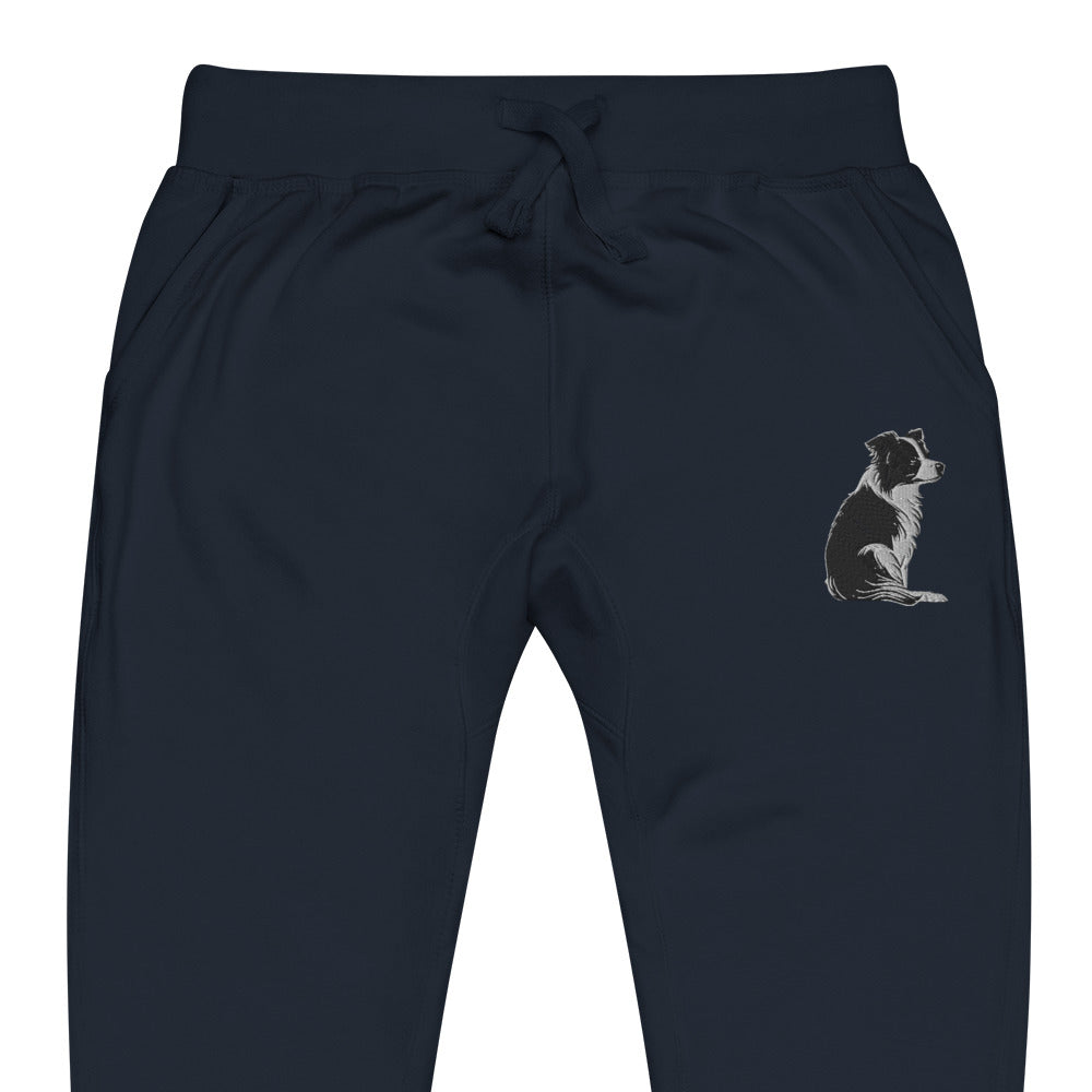 Embroidered Collie Craze Girl Fleece Sweatpants