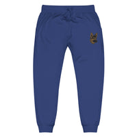 Embroidered Shepherd Girl Fleece Sweatpants