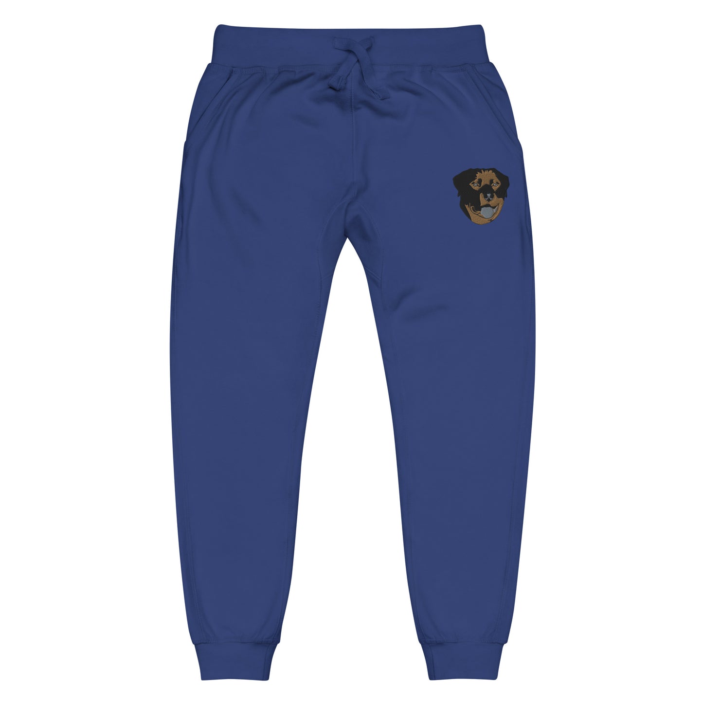 Embroidered Color Rottie  Fleece Sweatpants