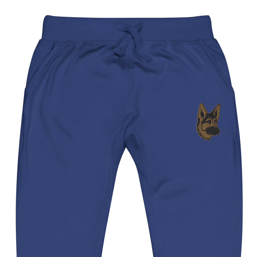 Embroidered Shepherd Girl Fleece Sweatpants