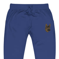 Embroidered Shepherd Girl Fleece Sweatpants