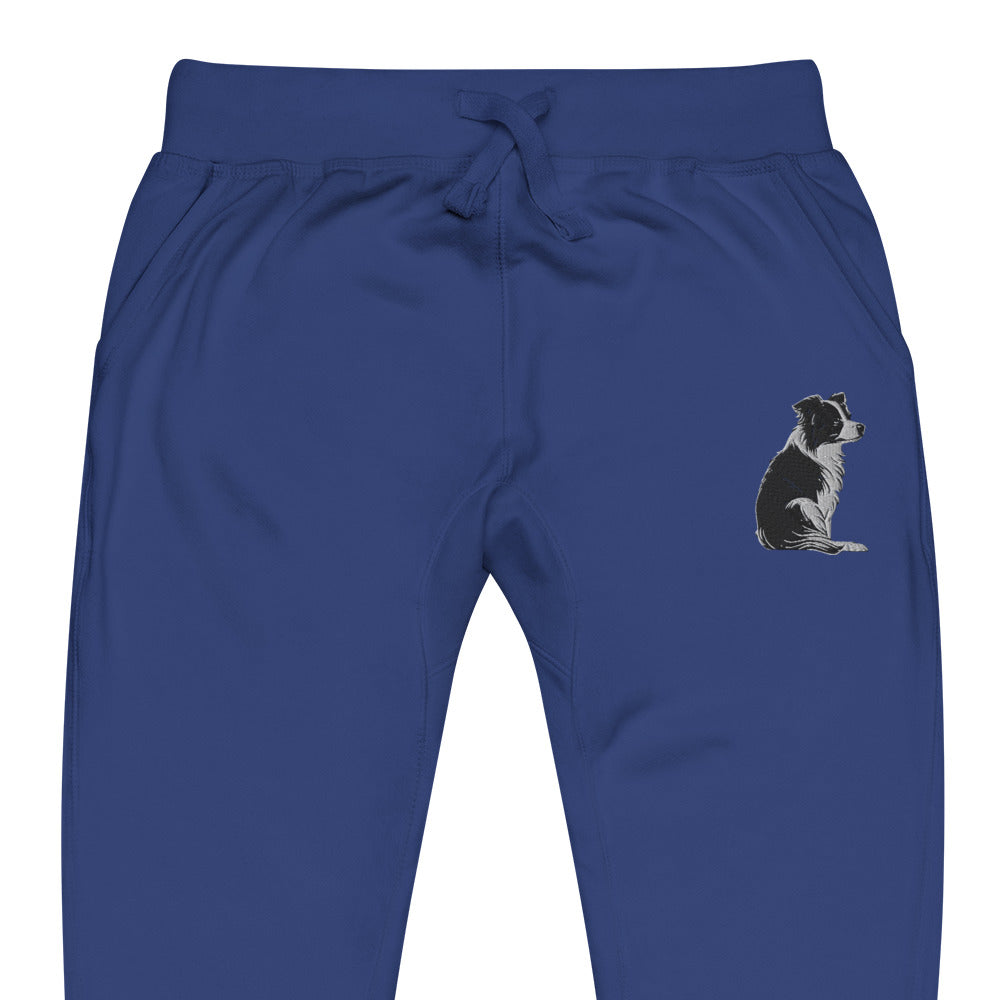 Embroidered Collie Craze Girl Fleece Sweatpants