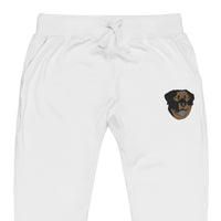 Embroidered Color Rottie  Fleece Sweatpants