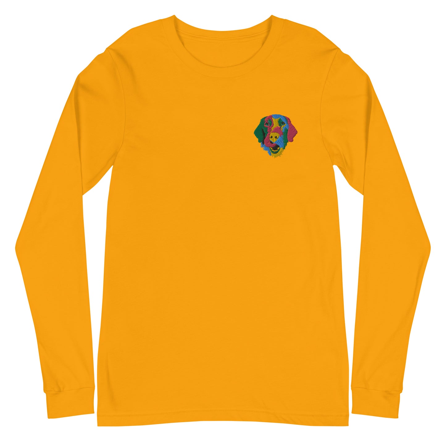 Embroidered Color  Silly Lab Long Sleeve Tee