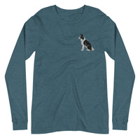 Embroidered Collie Craze Boy Long Sleeve Tee