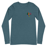 Embroidered Color  Silly Lab Long Sleeve Tee