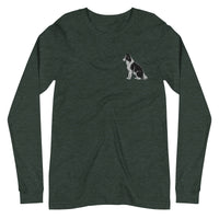 Embroidered Collie Craze Boy Long Sleeve Tee